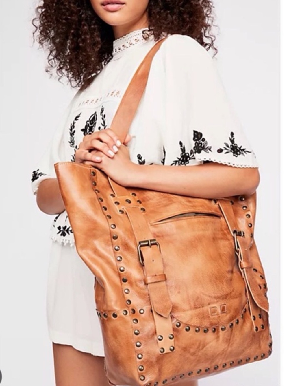 BED STU Shae Oversized Studded Leather Tote